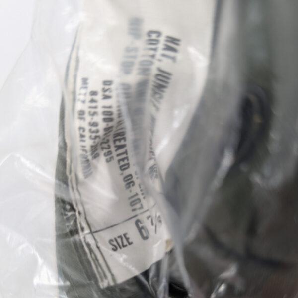 1969 Dated Vietnam Boonie Cap 6-7/8 Still Sealed in the Factory Bag - Image 4