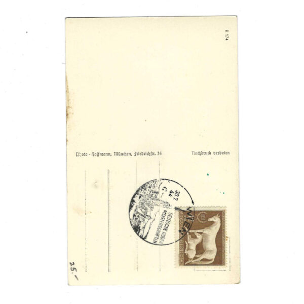 Original Otto Skorzeny Knight's Cross Postcard by Hoffman - Image 2