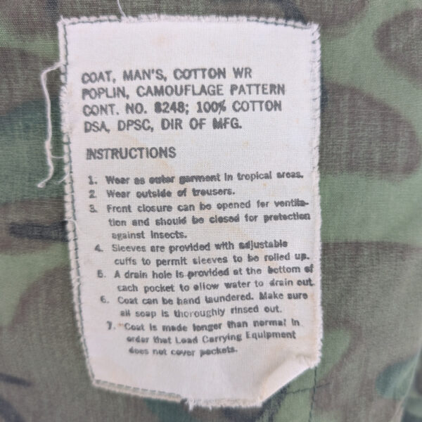 Nice Erdl Camo Lime Green Wind Resistant Poplin Jungle Jacket in Size Large Regular - Image 6