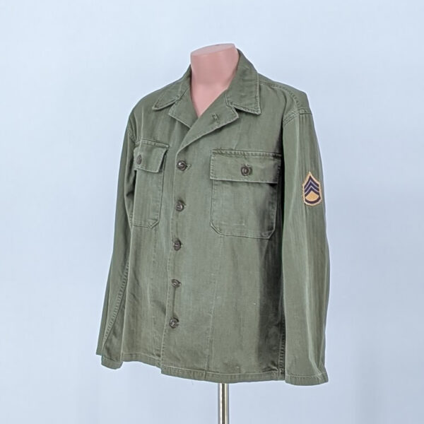 US Army Korean War Sergeant's HBT Fatigue Shirt with M-48 Chevrons