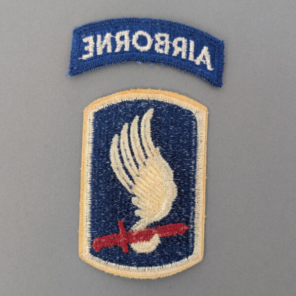 1960's Cut Edge 173rd Airborne Patch with Tab - Image 2