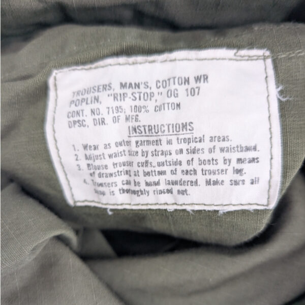 Early Wind Resistant Poplin Jungle Trousers - Image 3