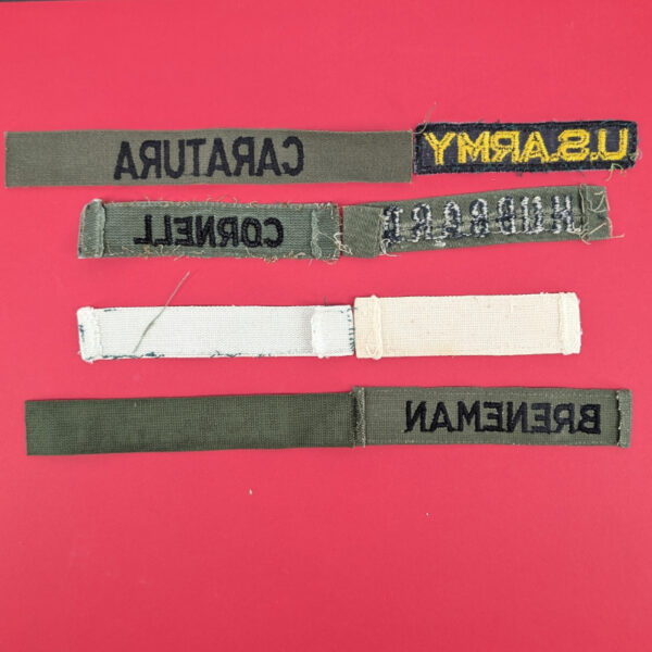 Lot of 8 Vietnam Name Tapes - Some Vietnamese Embroidered - Image 2