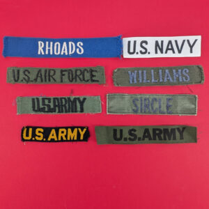 Lot of 8 Vietnam Name Tapes 2 - Some Vietnamese Embroidered