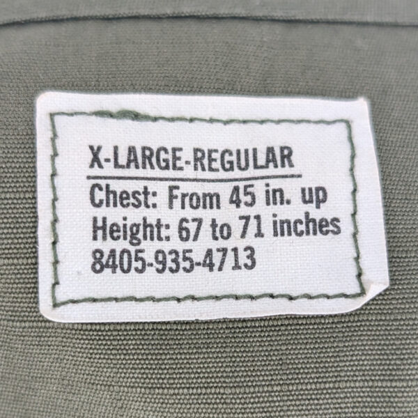 Unissued 1968 Jungle Jacket in Size Extra Large - Image 5