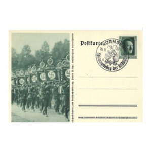 Postal Cover of SS Marching at the 1937 Nuremberg Rally