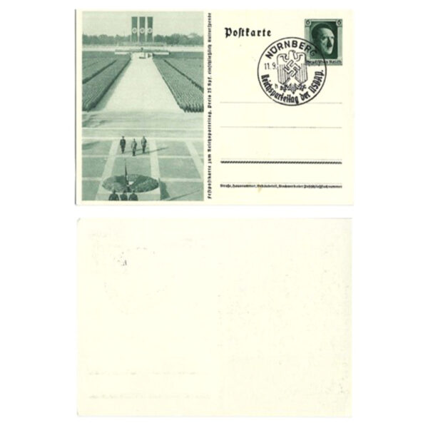 Postal Cover of Hitler, Himmler, Goring before SS Honor Guard at 1937 Nuremburg Rally - Image 2