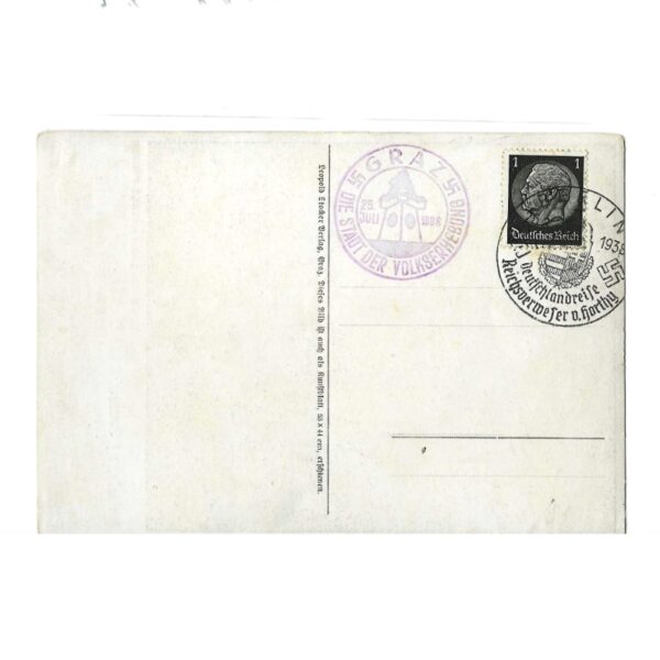 Germany - Austria Annexation Color Postcard 1938 - Image 2