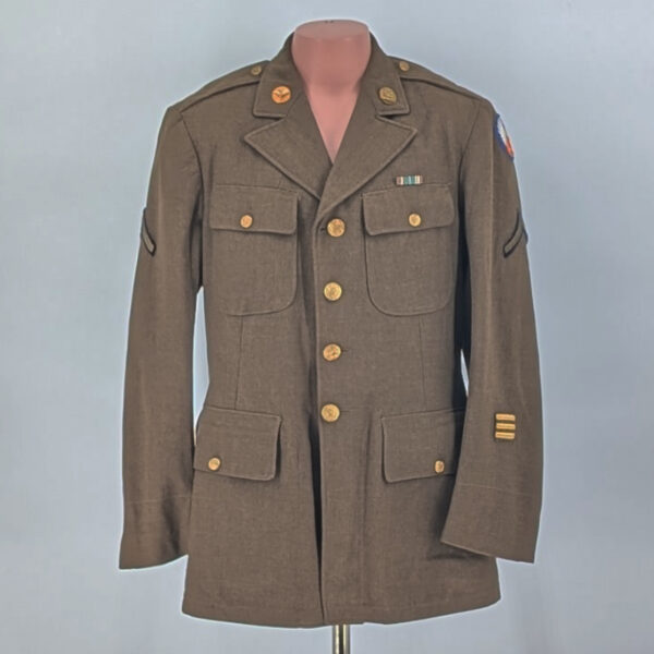 WWII 9th USAAF Four Pocket Dress Tunic with Laundry Number
