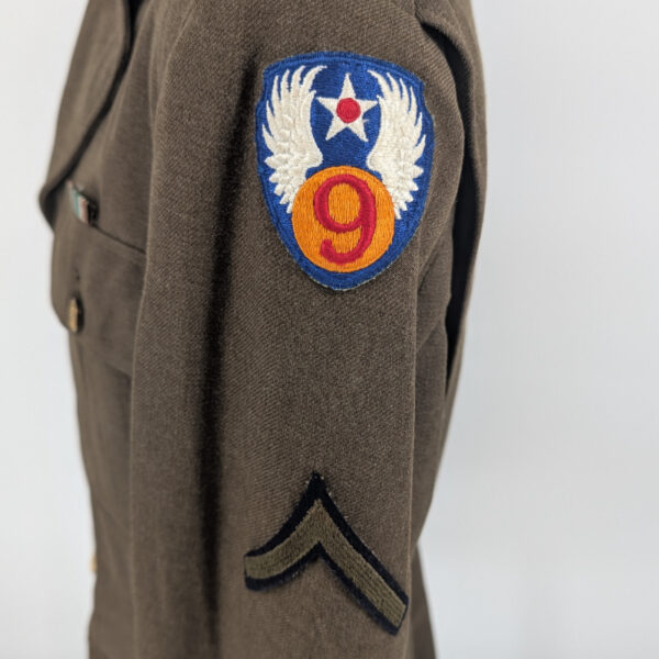 WWII 9th USAAF Four Pocket Dress Tunic with Laundry Number - Image 6