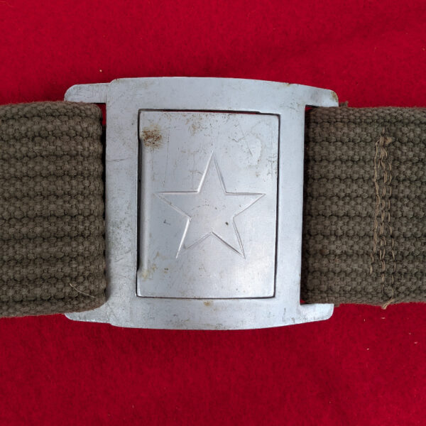 Original NVA Web Pistol Belt with Star Buckle
