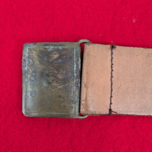 Rare Original Named VC Leather Waist Belt with Blank Brass Buckle