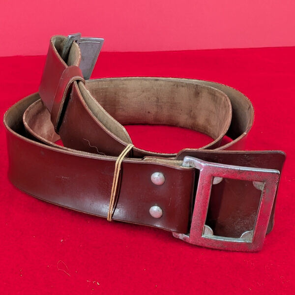 Original Viet Cong 1966 Dated Corfram Belt with Blank VC Buckle in Excellent Condition - Image 2