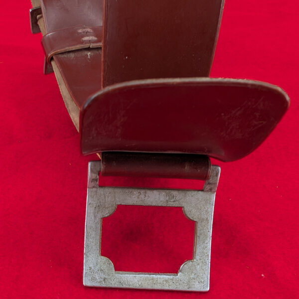Original Viet Cong 1966 Dated Corfram Belt with Blank VC Buckle in Excellent Condition - Image 4