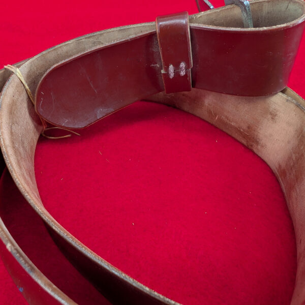 Original Viet Cong 1966 Dated Corfram Belt with Blank VC Buckle in Excellent Condition - Image 5