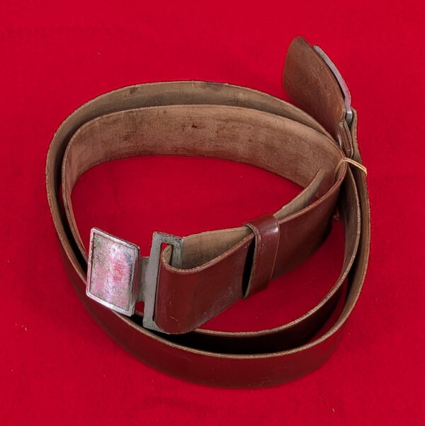 Original Viet Cong 1966 Dated Corfram Belt with Blank VC Buckle in Excellent Condition - Image 6