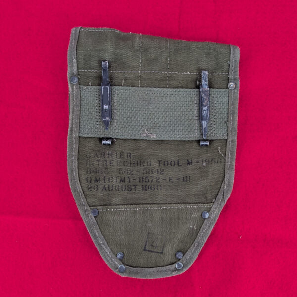 Mint Entrenching Tool Cover Canvas with M-56 Clips - Image 2
