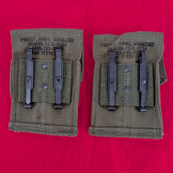 Two IDENTICAL .45 Clip Pouches, DSA-100-73 Date Code, Unissued - Image 2